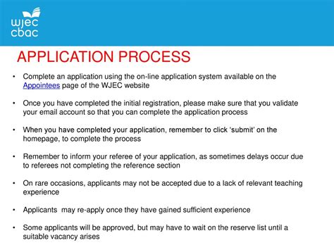 wjec appointees|WJEC Appointees Application.